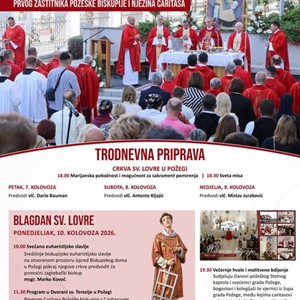 Biskup Kovač predvodi misno slavlje na blagdan sv. Lovre u Požegi